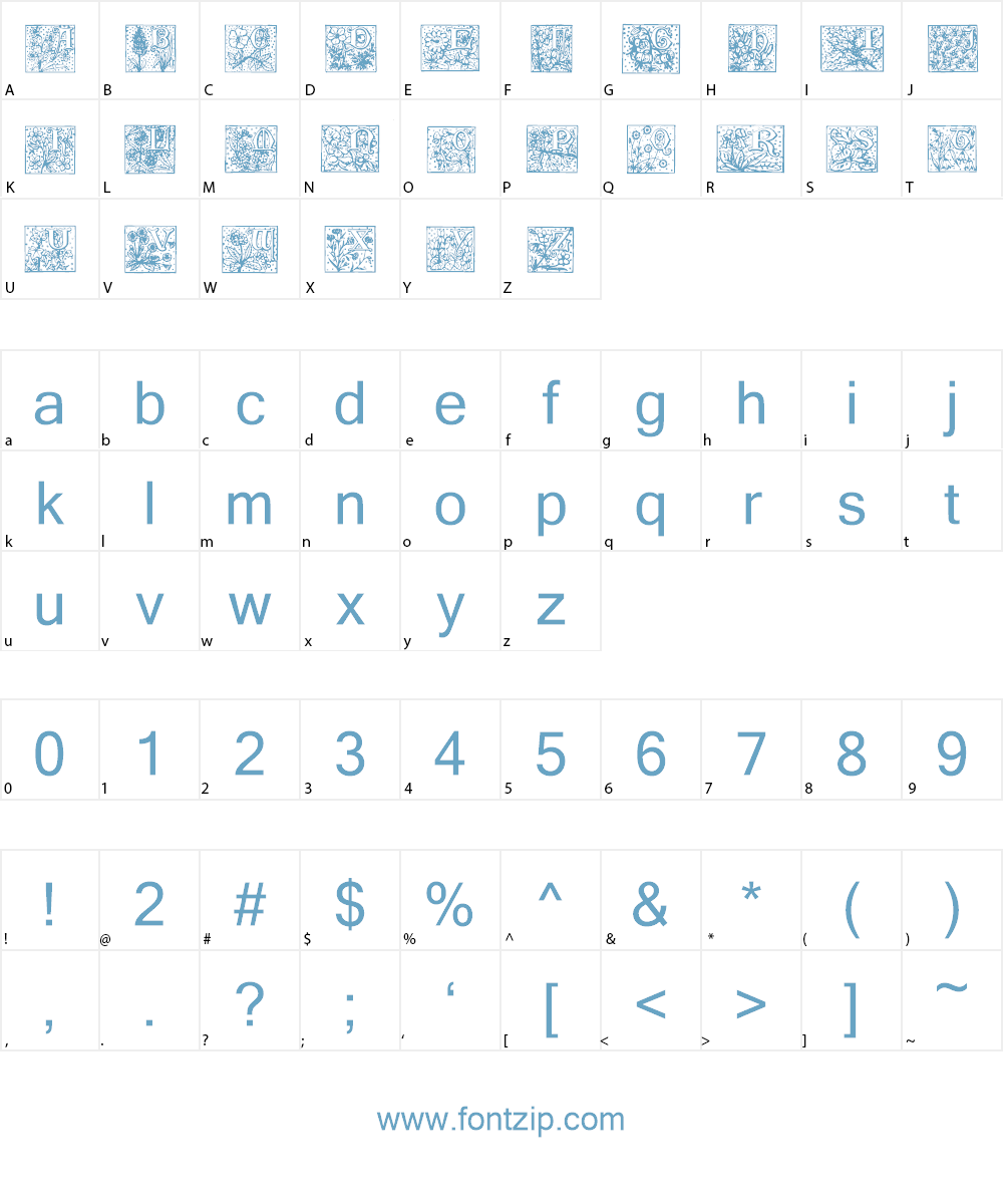 Durbin Initials Font Character
